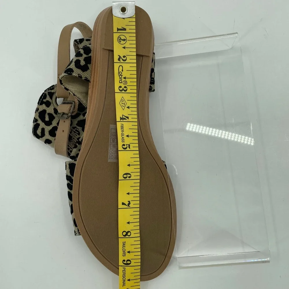 Blowfish Malibu Womens B130 Sandals Sz. 8 Leopard Print‎ Tan NWOT Buckle Zip